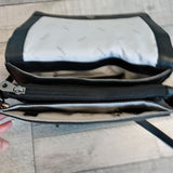 Yoshi Black Leather "Bexley" Flap Over Shoulder Bag