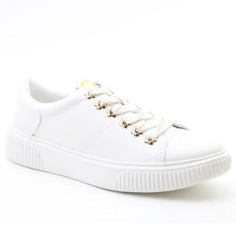 Heavenly Feet Feather White Trainer