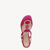 Marco Tozzi Pink Combination Block Heeled Sandal