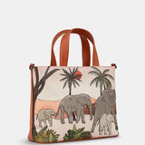 Yoshi Elephants Multiway Leather Grab Bag