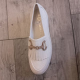 Marco Tozzi Chunky Soled Loafer in  White