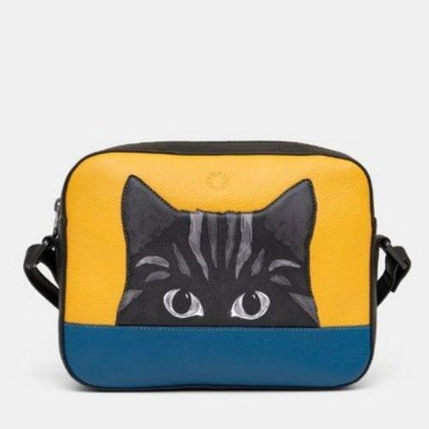 Yoshi "Cat" Colour Block Leather Camera Bag YB240