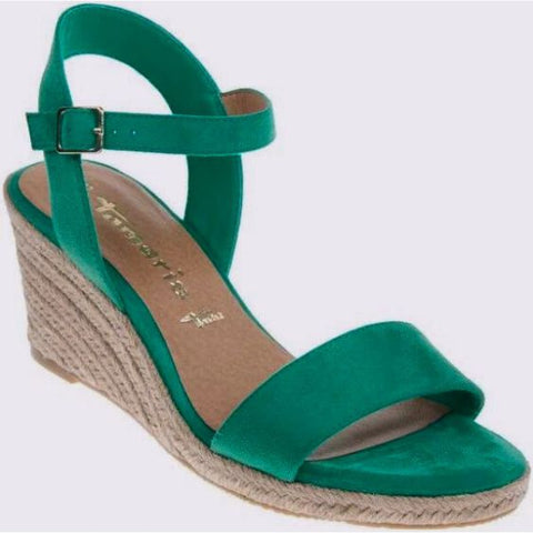 Tamaris Green Wedge Sandal