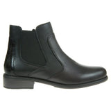Remonte Black Leather Ankle Boots