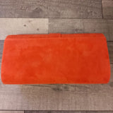 Lotus Clarinda Orange Suede Clutch Bag