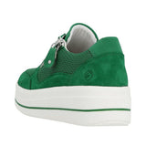 Remonte Apple Green Suede Leather Trainers