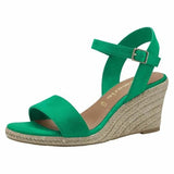 Tamaris Green Wedge Sandal