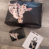 Yoshi  Mothers Pride Multi-way Black Leather Grab Bag
