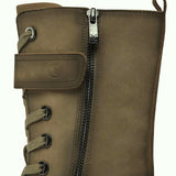 Caprice Khaki Nubuck Leather 3/4 Length Boot