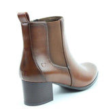Heavenly Feet "VALE" Heeled Ankle Boot in Brown