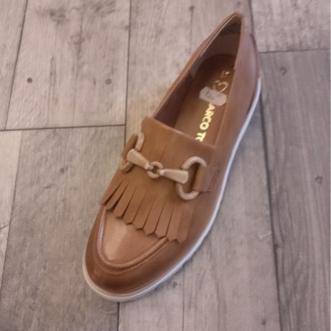 Marco Tozzi Chunky Soled Loafer in Tan (Cognac)