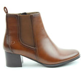 Heavenly Feet "VALE" Heeled Ankle Boot in Brown