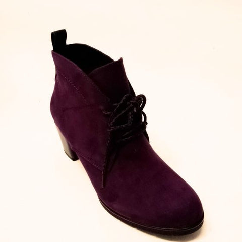 Marco Tozzi Purple" Plum" Low Heeled Ankle Boot