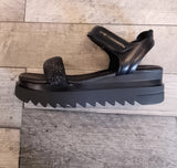 Marco Tozzi black platform sandals 