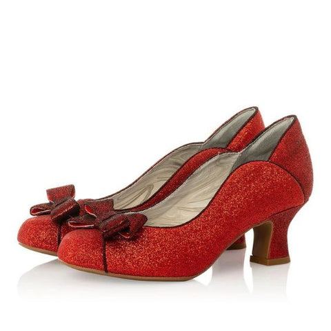 Ruby Shoo "Robyn" Red Glitter Shoe