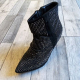 Picture of Spirer Black Diamante Heeled Ankle Boot