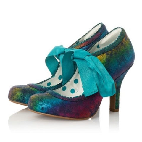 Ruby Shoo "Willow"  Rainbow Ribbon Front Shoe