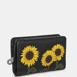 Yoshi "Sunflowers" Black Oxford Purse Y1089 SF