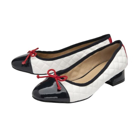Lotus "Ivy" Red, White and Blue Ballerina Pump