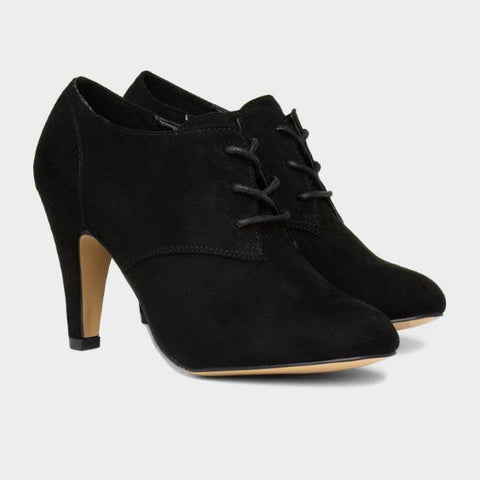 Lotus "Sonia" Black Heeled Shoe Boot
