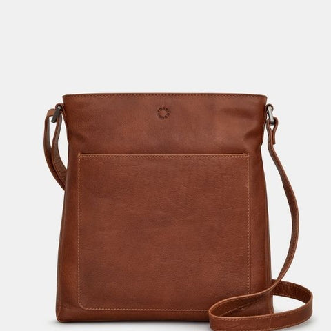 Yoshi "Bryant" Leather Crossbody Bag in Brown