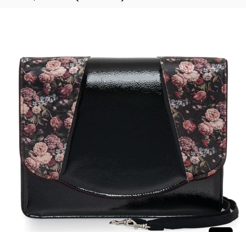Ruby Shoo Stanford Black Floral Bag