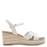 Marco Tozzi White Platform Wedge Sandal