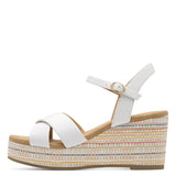 Marco Tozzi White Platform Wedge Sandal