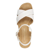 Marco Tozzi White Platform Wedge Sandal