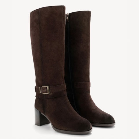 Tamaris “1-25533-45” Long Leather Boot in Mocca