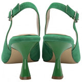 Lotus Delfina Green Suede Kitten Heel Shoe
