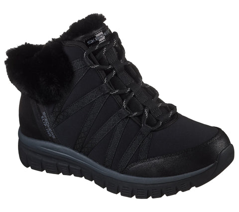 Skechers Slip-Ins Cosy Strolls Graceful Waterproof Ankle Boots In Black