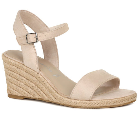 Tamaris Nude Wedge Sandal