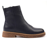 Lunar "Mars" Navy Leather Ankle Boot