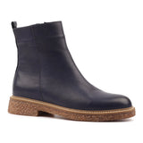 Lunar "Mars" Navy Leather Ankle Boot