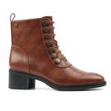 Lunar Izzie Tan Button Ankle Boot
