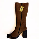 Fly London Black/ Taupe Heeled Boot