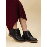 Lunar Claire Ankle Boot in Black Leather