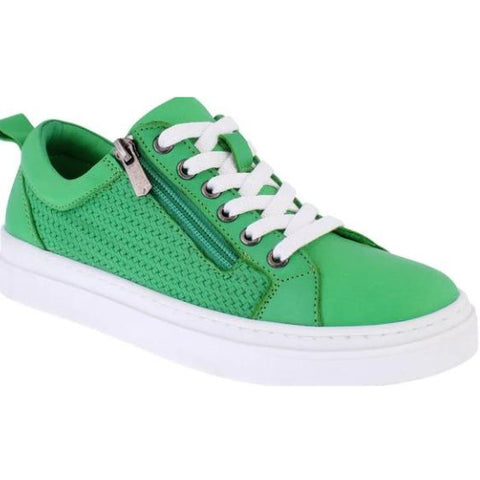 Adesso Nancy Grass Green Leather Trainer