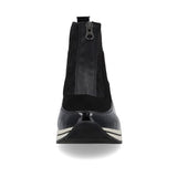 Remonte Black and White Wedge Ankle Boot