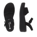 Remonte Black Suede Leather Platform Sandal