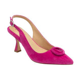 Lotus Delfina Pink Suede Kitten Heel Shoe