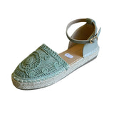 Marco Tozzi Crochet Espadrille in Sage 
