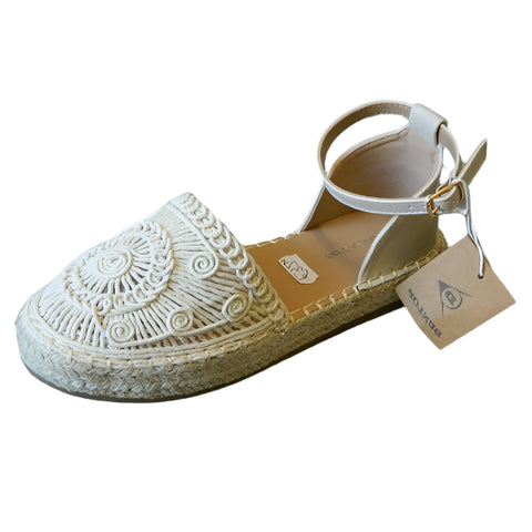 Marco Tozzi Crochet Espadrille in  Cream