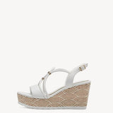 Marco Tozzi White Wedge Sandal