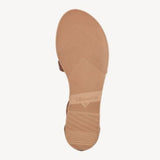 Tamaris "1-28130-42-305" Flat Gladiator Sandal in Cognac