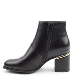 Heavenly Feet Belladonna Black Heeled Ankle Boot
