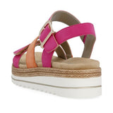Remonte Pink and Orange Adjustable Leather Sandal