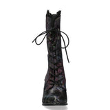 Laura Vita Alcbaneo Heeled 3/4 Length Boots in Violet