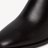 Tamaris Black Leather Block Heeled Boot